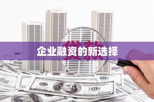 襄州企业融资的新选择
