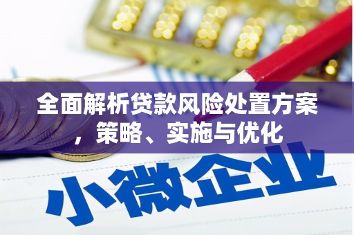 襄州全面解析贷款风险处置方案，策略、实施与优化