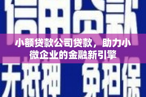 襄州小额贷款公司贷款，助力小微企业的金融新引擎