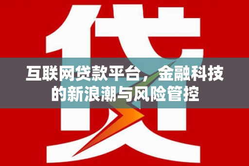 襄州互联网贷款平台，金融科技的新浪潮与风险管控
